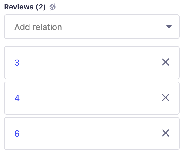 Multiple choices relational fields